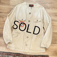 USA製【ビンテージ】【10-X】【ベージュ】【ノンカラー】【コットンハンティングジャケット】【US42】  