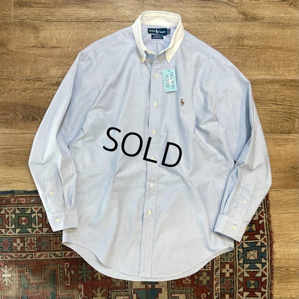 画像1: POLO RALPH LAUREN【ラルフローレン】YARMOUTH【水色×白】【クレリックシャツ】【コットンボタンダウンシャツ】【15-33】 