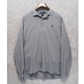 【ラルフローレン】 【POLO ralph lauren】【グレー】コットン【長袖ポロシャツ】 【サイズＬ】  