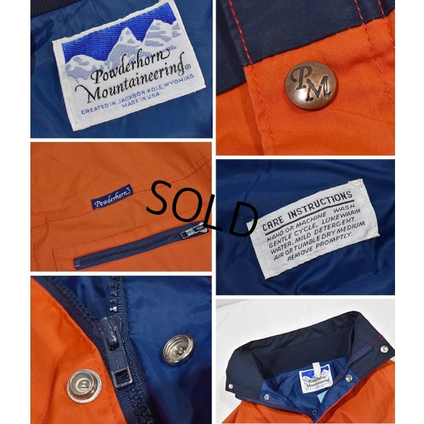 画像2: 【USA製】【Powderhorn】パウダーホーン【赤×紺】中綿入り【ポリコットンブルゾン】【サイズＬ程度】  