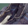 画像3: 90's【USA製】【LEVI'S】【シルバータブ】【リーバイス】【エンジ×水色チェック】【デニム生地ショーツ】【W33】<br> (3)