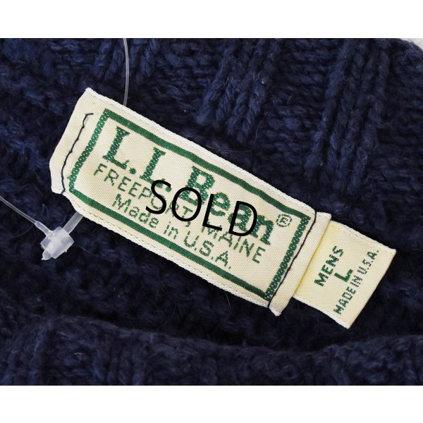 画像2: USA製 ビンテージ【L.L.Bean】L.L.ビーン【紺地】【セーター】【サイズＬ】 