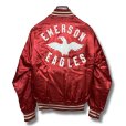 画像1: 50's【AMCO】ビンテージ【EMERSON EAGLES】フェルトワッペン【赤】【サテンジャケット】ＵＳ４２<br>  (1)
