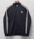 【ビンテージ】【アディダス】adidas【黒×白ライン】ジャージ【トラックジャケット】【トラックジャージ】【サイズＸＬ】 