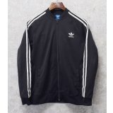 【ビンテージ】【アディダス】adidas【黒×白ライン】ジャージ【トラックジャケット】【トラックジャージ】【サイズＸＬ】 