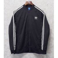 【ビンテージ】【アディダス】adidas【黒×白ライン】ジャージ【トラックジャケット】【トラックジャージ】【サイズＸＬ】 