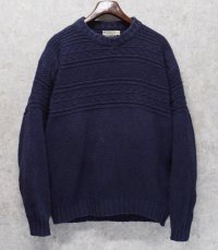 USA製 ビンテージ【L.L.Bean】L.L.ビーン【紺地】【セーター】【サイズＬ】 