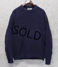 USA製 ビンテージ【L.L.Bean】L.L.ビーン【紺地】【セーター】【サイズＬ】 