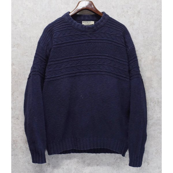 画像1: USA製 ビンテージ【L.L.Bean】L.L.ビーン【紺地】【セーター】【サイズＬ】 