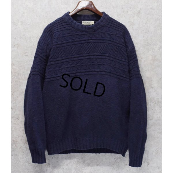 画像1: USA製 ビンテージ【L.L.Bean】L.L.ビーン【紺地】【セーター】【サイズＬ】 