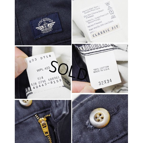 画像2: 【USA製】【ビンテージ】【DOCKERS】ドッカーズ【紺地】【２タックコットンパンツ】【32ｘ34】 