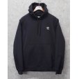 画像1: 【ビンテージ】【アディダス】adidas【黒】【黒無地】パーカー　胸トレフォイルロゴ入り【サイズL】<br> (1)