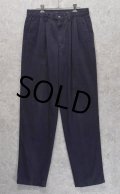 【USA製】【ビンテージ】【DOCKERS】ドッカーズ【紺地】【２タックコットンパンツ】【32ｘ34】 