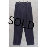 【USA製】【ビンテージ】【DOCKERS】ドッカーズ【紺地】【２タックコットンパンツ】【32ｘ34】 