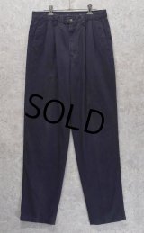 【USA製】【ビンテージ】【DOCKERS】ドッカーズ【紺地】【２タックコットンパンツ】【32ｘ34】 