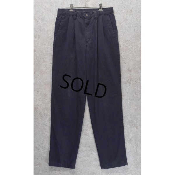 画像1: 【USA製】【ビンテージ】【DOCKERS】ドッカーズ【紺地】【２タックコットンパンツ】【32ｘ34】 