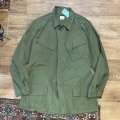 【デッドストック】60's【ビンテージ】U.S.ARMY【米軍実物】ノンリップ【ジャングルファティーグジャケット】【L-LONG】 
