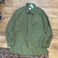 【デッドストック】60's【ビンテージ】U.S.ARMY【米軍実物】ノンリップ【ジャングルファティーグジャケット】【L-LONG】 