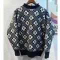 90's~【ビンテージ】【オールドギャップ】【GAP】【黒×白】【雪柄】【セーター】【サイズL程度】 
