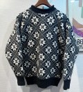 90's~【ビンテージ】【オールドギャップ】【GAP】【黒×白】【雪柄】【セーター】【サイズL程度】 