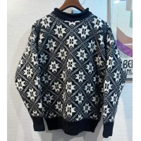 90's~【ビンテージ】【オールドギャップ】【GAP】【黒×白】【雪柄】【セーター】【サイズL程度】 