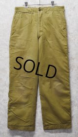 【40's】【ビンテージ】U.S.ARMY 米軍実物【裏地付きチノパンツ】ウール裏地【チノパンツ】M41 M42【チノパン】【W33程度】 