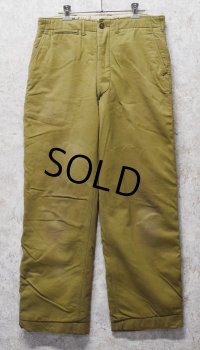【40's】【ビンテージ】U.S.ARMY 米軍実物【裏地付きチノパンツ】ウール裏地【チノパンツ】M41 M42【チノパン】【W33程度】 