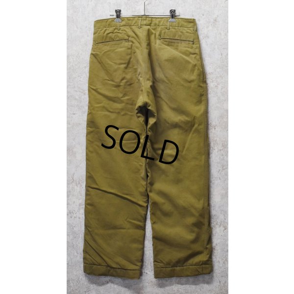 画像5: 【40's】【ビンテージ】U.S.ARMY 米軍実物【裏地付きチノパンツ】ウール裏地【チノパンツ】M41 M42【チノパン】【W33程度】 