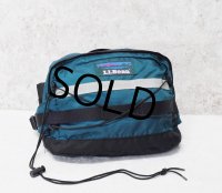 【ビンテージ】【L.L.Bean】エルエルビーン【緑ｘ黒×リフレクター】【ウエストバッグ】【ウエストポーチ】 