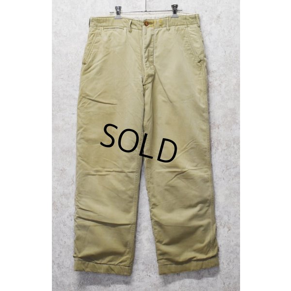 画像1: 40's【米軍実物】【ビンテージ】【U.S.ARMY】【Ｍ-1941】【ウール裏地付き】【チノパンツ】【W35程度】 