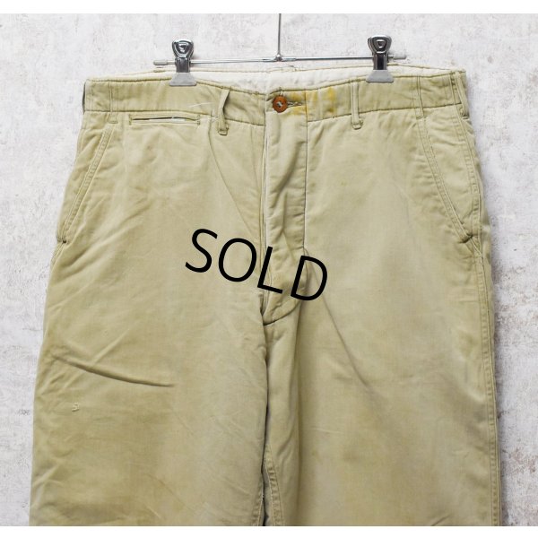 画像3: 40's【米軍実物】【ビンテージ】【U.S.ARMY】【Ｍ-1941】【ウール裏地付き】【チノパンツ】【W35程度】 