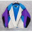 画像4: 90's~【ジャンスポーツ】【JANSDORT】【ビンテージ】【紫×青×ナチュラル】中綿入り【ナイロンジャケット】【サイズL】 