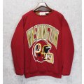 90's~【ビンテージ】【WASHINGTON RED SKINS】レッドスキンズ【赤】中綿入り【裏地総柄】【スウェット】【ONE SIZE FITS ALL】 
