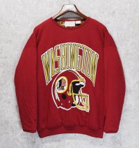 90's~【ビンテージ】【WASHINGTON RED SKINS】レッドスキンズ【赤】中綿入り【裏地総柄】【スウェット】【ONE SIZE FITS ALL】 