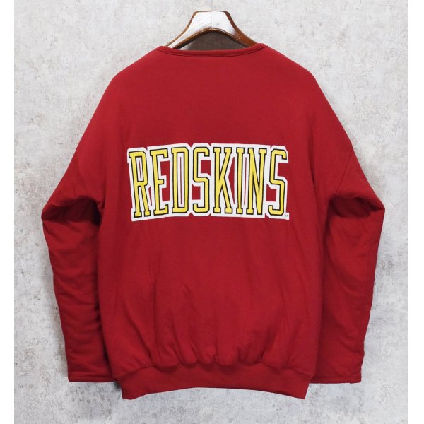 画像3: 90's~【ビンテージ】【WASHINGTON RED SKINS】レッドスキンズ【赤】中綿入り【裏地総柄】【スウェット】【ONE SIZE FITS ALL】 