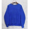 【USA製】【90's】【チャンピオン】【Champion】ビンテージ【青】【目無し】【無地】【リバースウィーブ】スウェット【サイズL】 