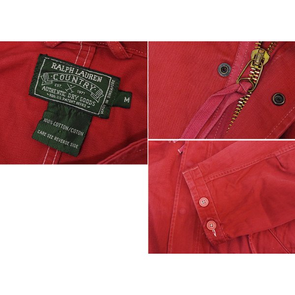 画像2: 90's~【ビンテージ】【POLO COUNTRY】ポロカントリー【ラルフローレン】【赤】【M51タイプ】フィッシュテイルパーカー【モッズパーカー】レディース古着【レディースM】 