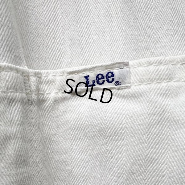 画像4: ワンウォッシュ!! 70's【ビンテージ】【Lee】【リー】チェーンステッチ入り【白】【つなぎ】【オールインワン】【US50】 