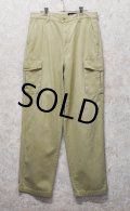 ビンテージ【Eddie Bauer】【エディーバウアー】【ベージュ】【カーゴパンツ】【33ｘ32】 