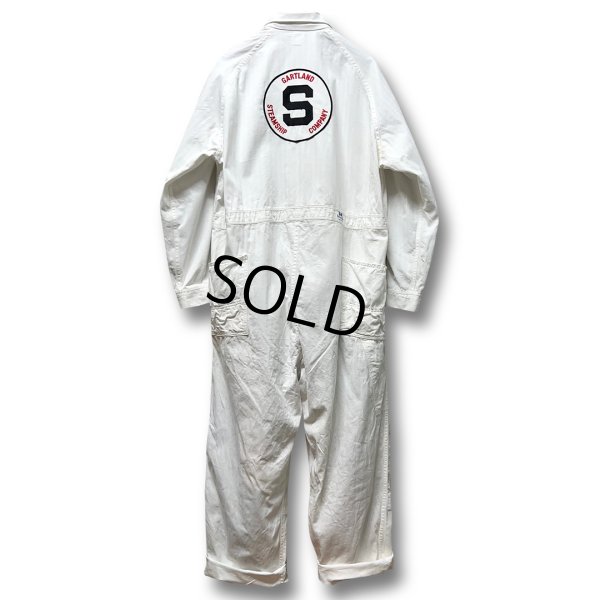 画像3: ワンウォッシュ!! 70's【ビンテージ】【Lee】【リー】チェーンステッチ入り【白】【つなぎ】【オールインワン】【US50】 