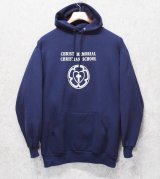 80's~【USA製】JERZEES ジャージーズ【ビンテージ】【CHRIST MEMORIAL】【紺】パーカー【サイズXL】 