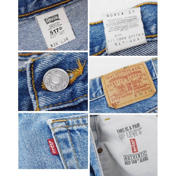 画像2: 【ビンテージ】【USA製】【LEVI'S】【リーバイス５１７】ブーツカット【デニムパンツ】【517】【36Ｘ34】 