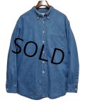 90’s USA製 ビンテージ【J.Crew】ジェイクルー【デニム】【ボタンダウンシャツ】【サイズＬ】 