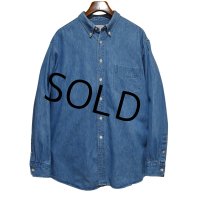 90’s USA製 ビンテージ【J.Crew】ジェイクルー【デニム】【ボタンダウンシャツ】【サイズＬ】 