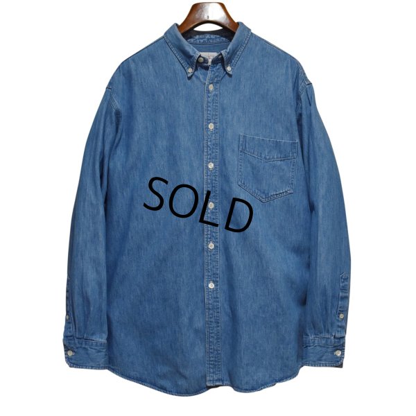 画像1: 90’s USA製 ビンテージ【J.Crew】ジェイクルー【デニム】【ボタンダウンシャツ】【サイズＬ】 