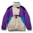 画像6: 90's~【ジャンスポーツ】【JANSDORT】【ビンテージ】【紫×青×ナチュラル】中綿入り【ナイロンジャケット】【サイズL】 