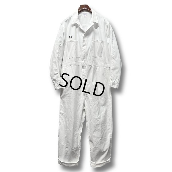 画像5: ワンウォッシュ!! 70's【ビンテージ】【Lee】【リー】チェーンステッチ入り【白】【つなぎ】【オールインワン】【US50】 