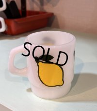 【Fire King】【ファイヤーキング】【スーパーフルーツ】【レモン】【スタッキングマグ】【マグカップ】 