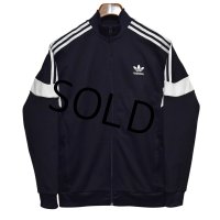【ビンテージ】【アディダス】adidas【ネイビー×白ライン】ジャージ【トラックジャケット】【トラックジャージ】【サイズ ユースＸＬ】 