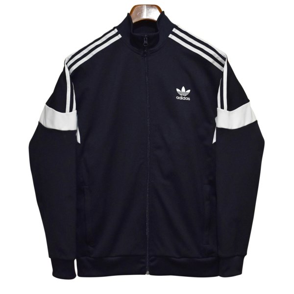画像1: 【ビンテージ】【アディダス】adidas【ネイビー×白ライン】ジャージ【トラックジャケット】【トラックジャージ】【サイズ ユースＸＬ】 